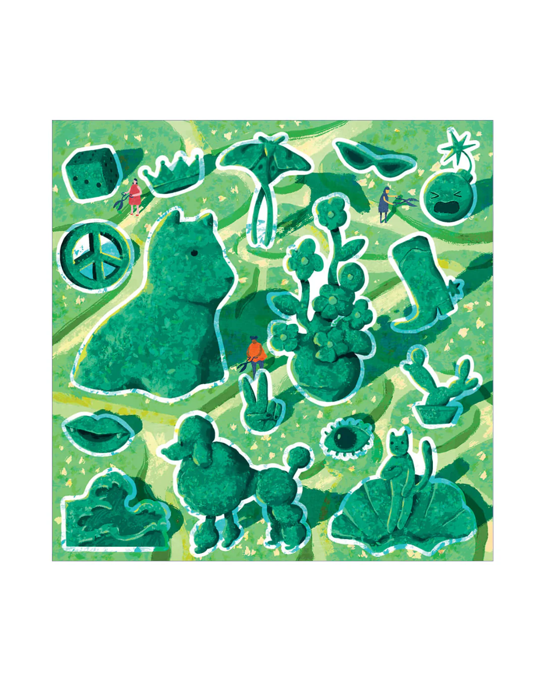 Apply Stickers - The Green Gallery Sticker Sheet