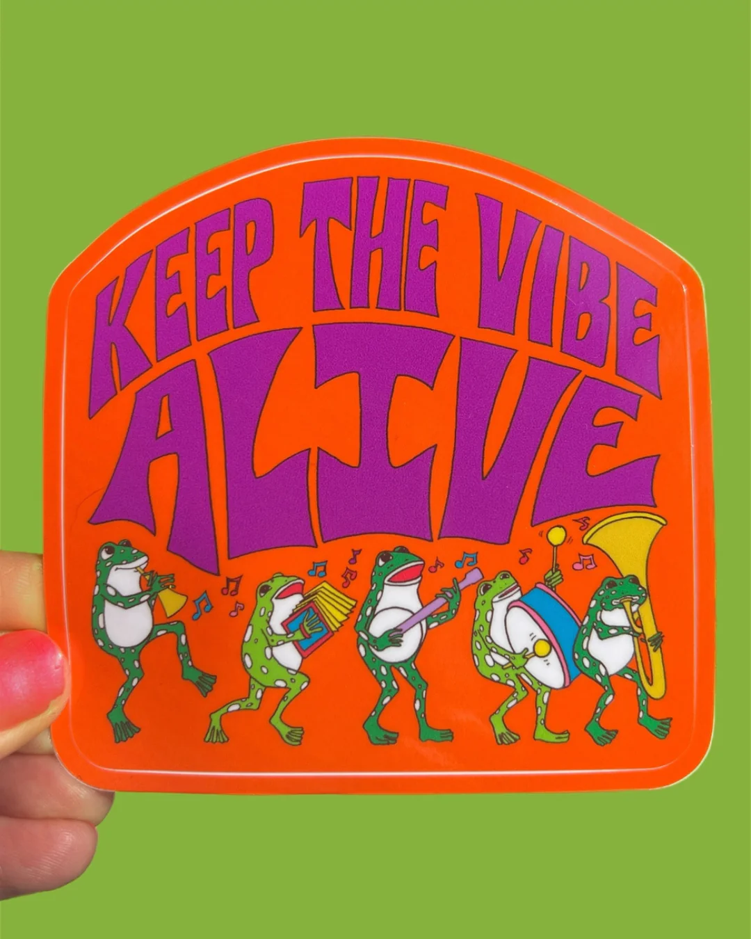 Astral Weekend - Keep The Vibe Alive Frog Parade Sticker - 3 Inch