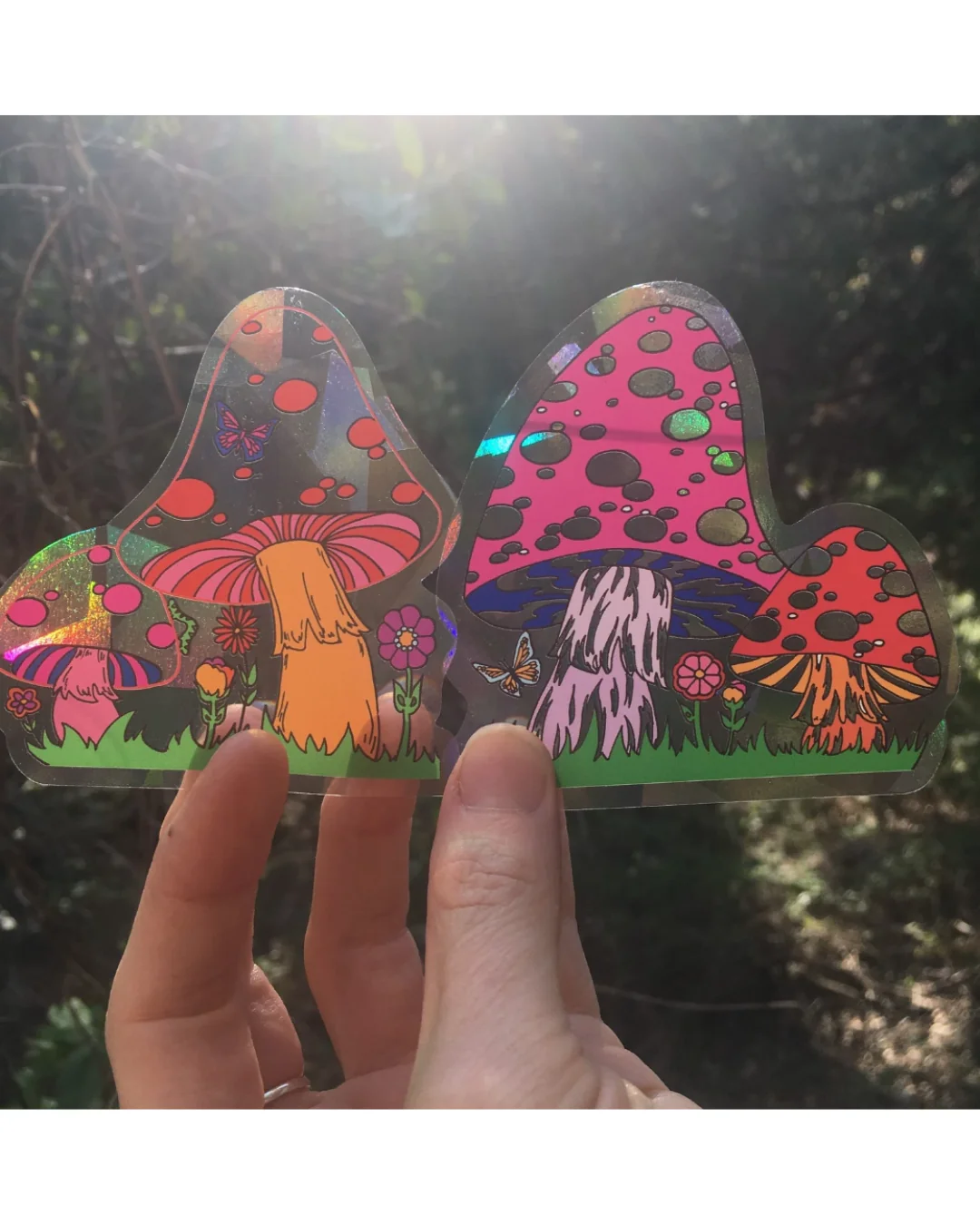 Astral Weekend - Mushroom Rainbow Suncatcher
