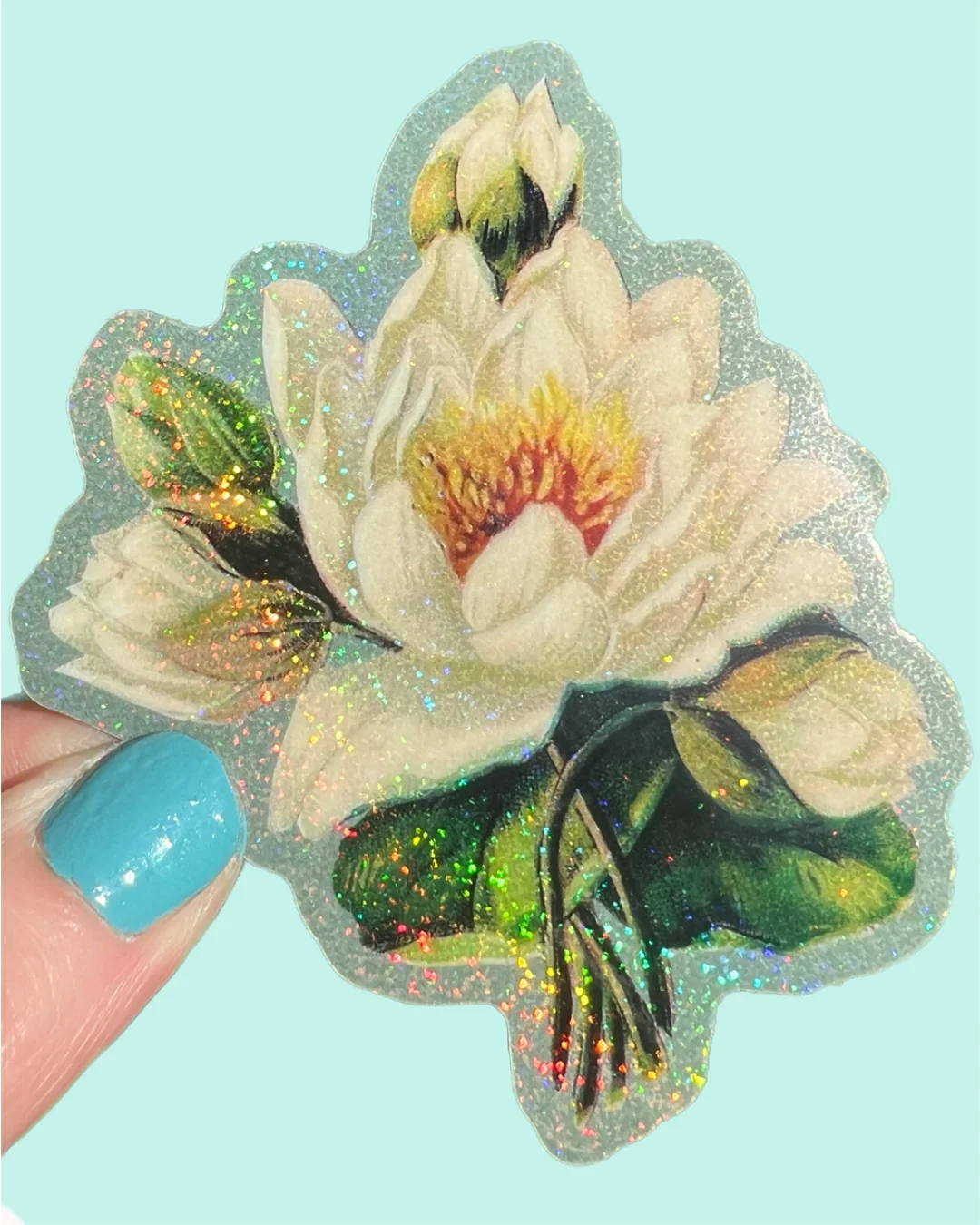 Astral Weekend - White Lotus Flower Sticker