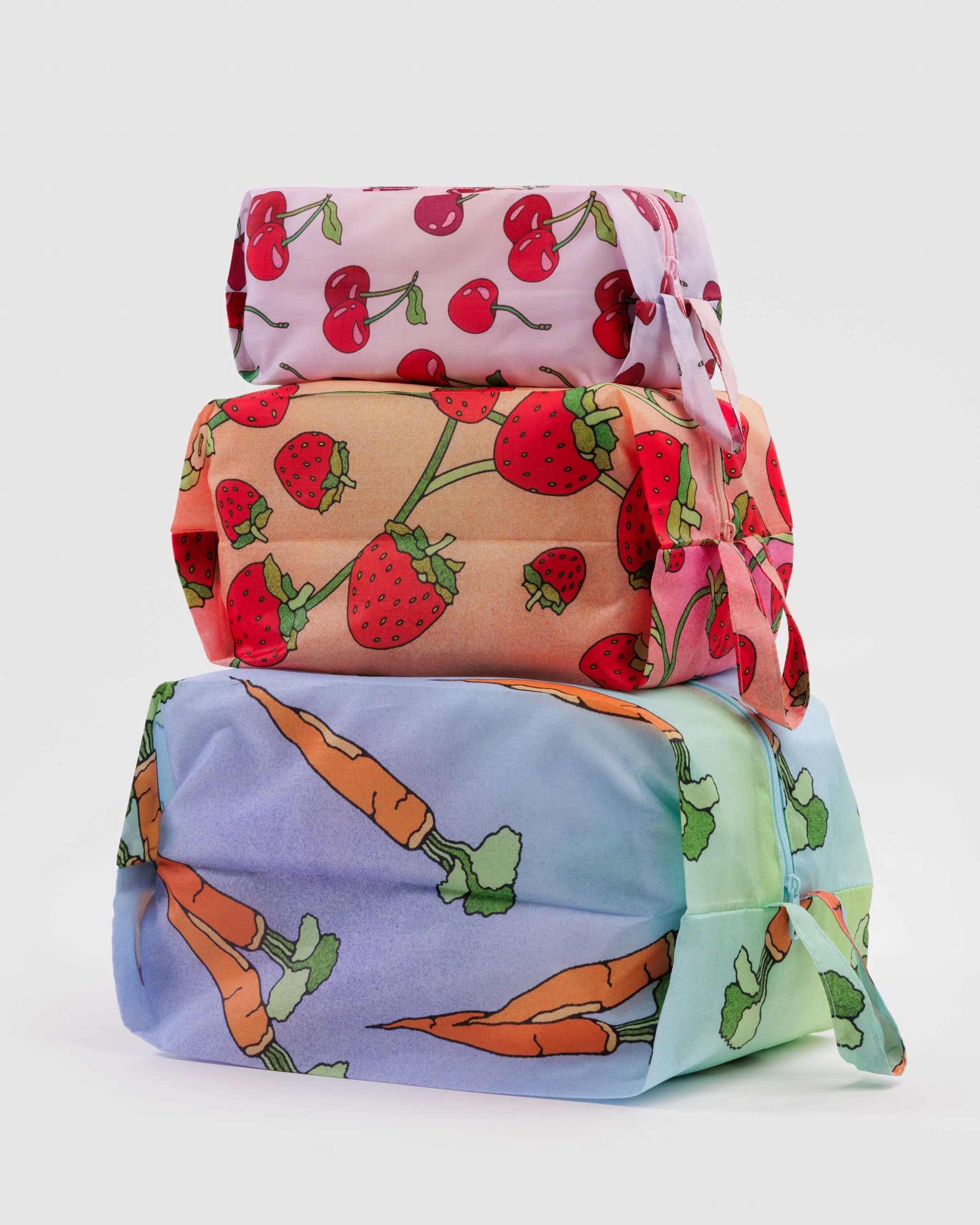 Baggu - 3D Zip Set - Carrots & Berries