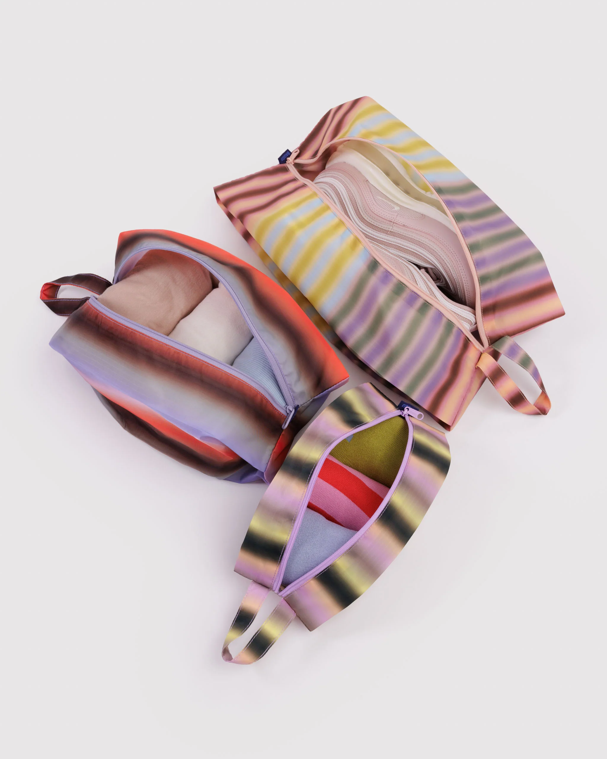 Baggu - 3D Zip Set - Gradient Stripes - Image 2