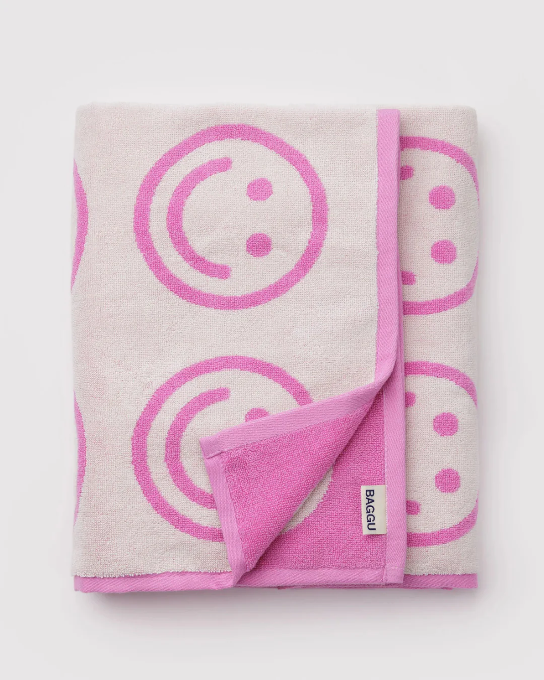 Baggu - Bath Towel - Pink Happy