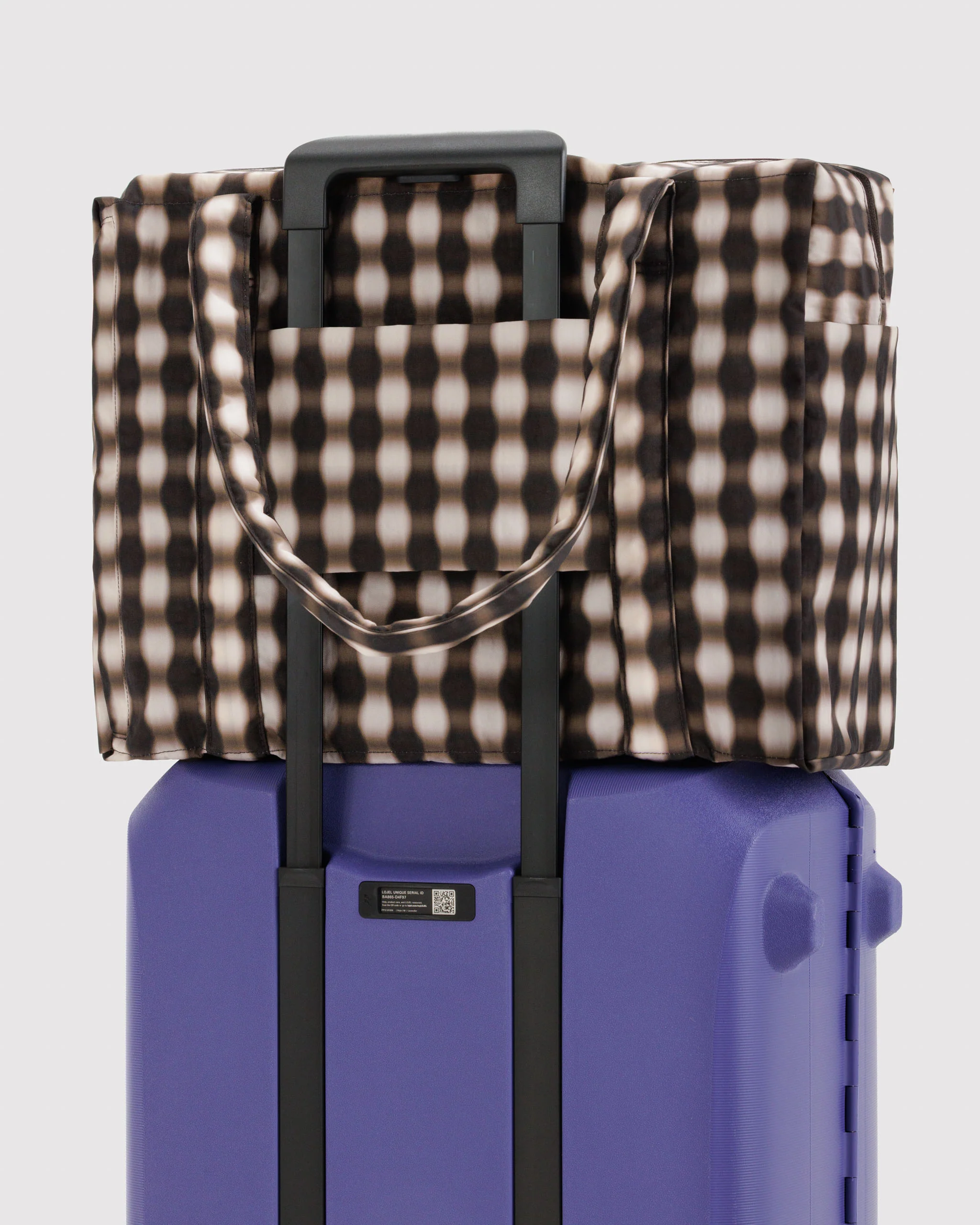 Baggu - Cloud Carry-on - Blurred Gingham Brown - Image 3