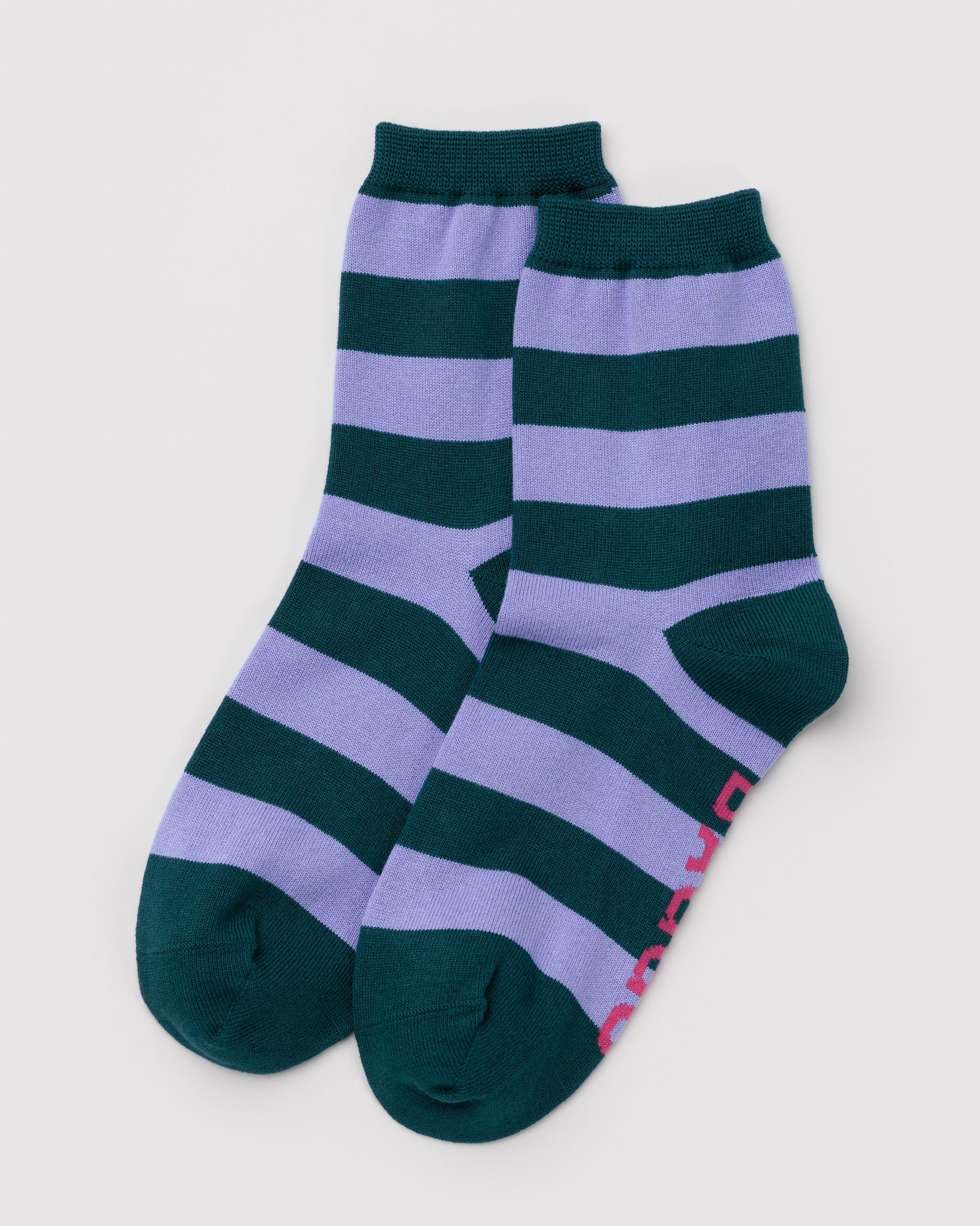 Baggu - Crew Sock - Malachite Stripe - Image 2