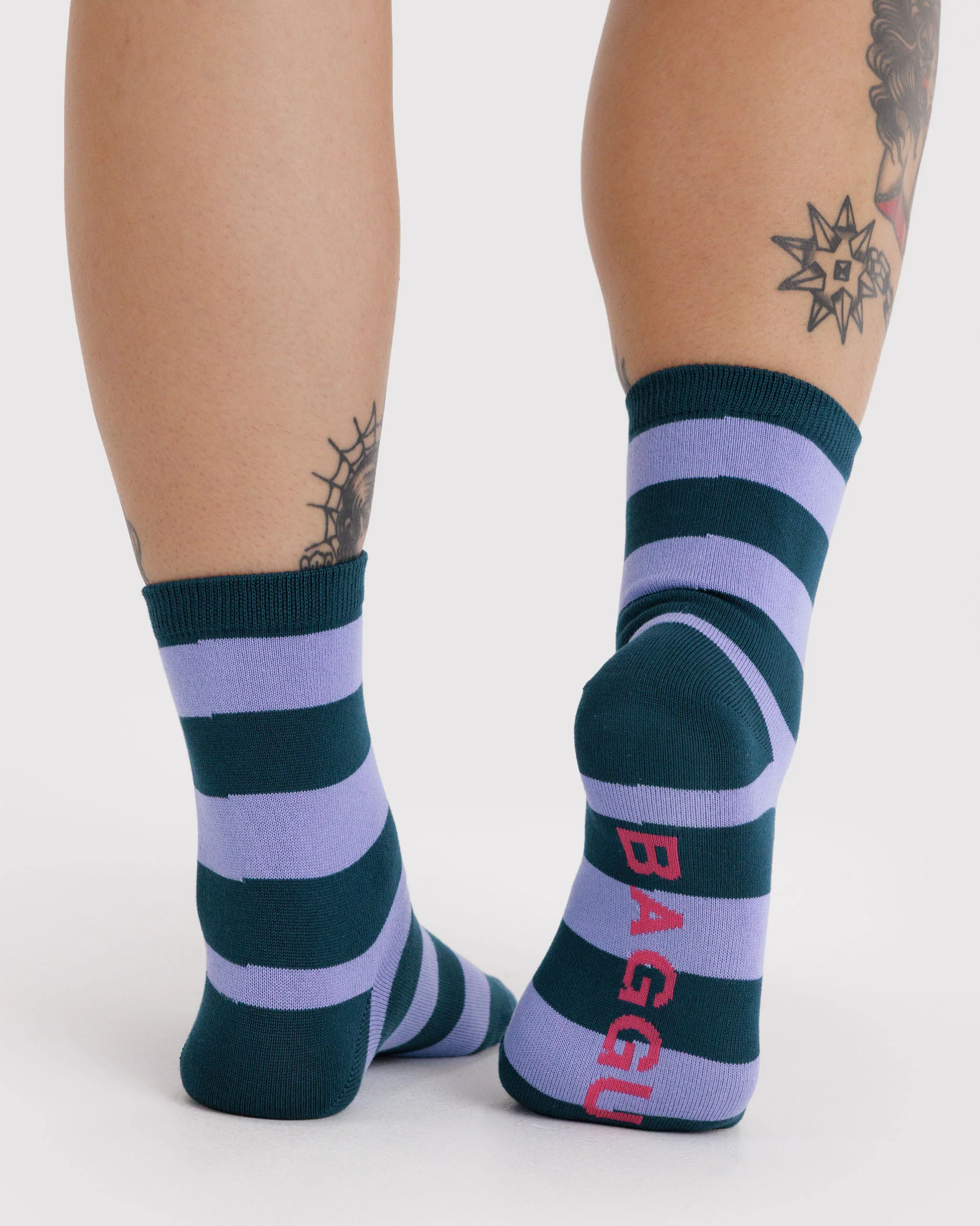 Baggu - Crew Sock - Malachite Stripe - Image 3