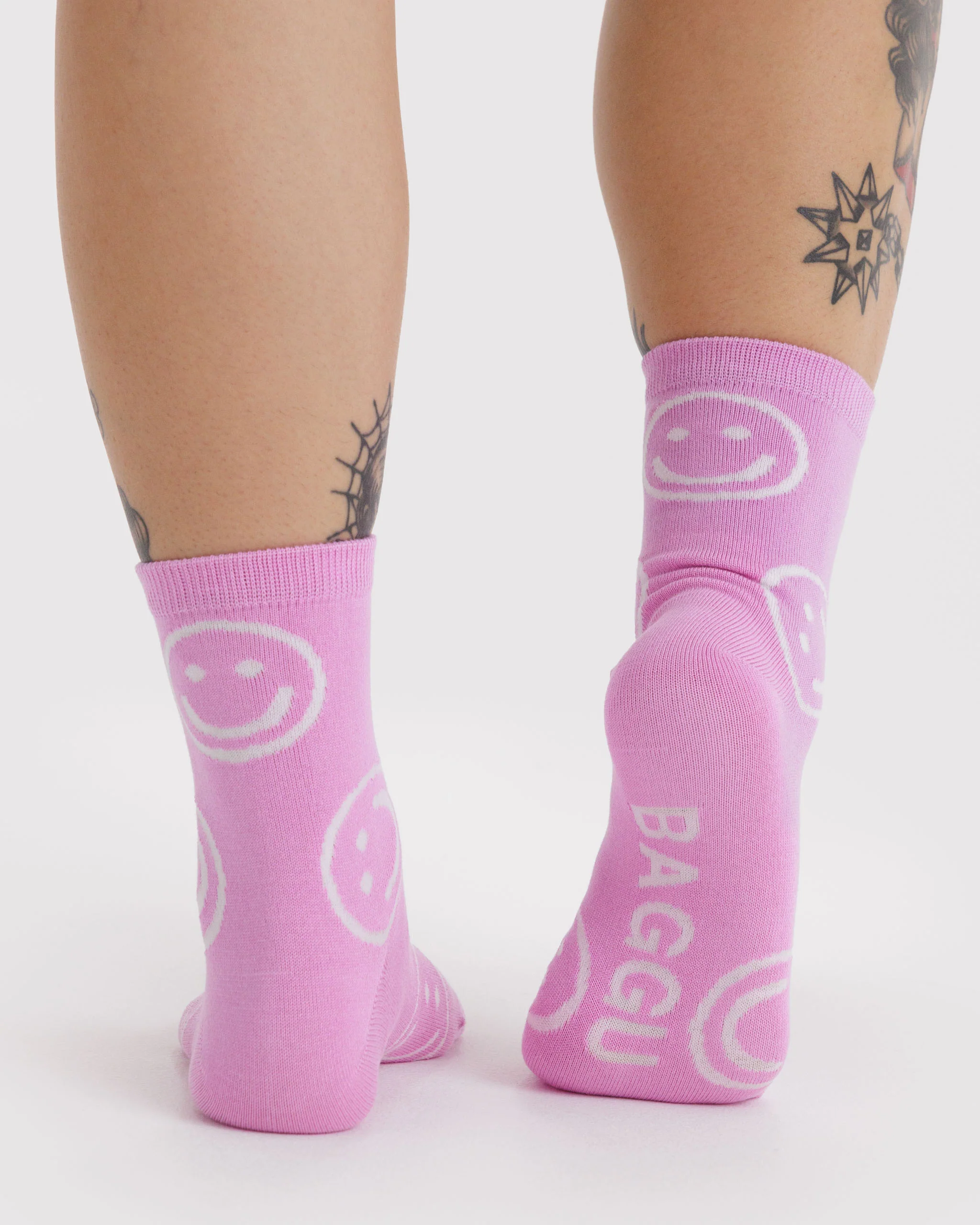 Baggu - Crew Sock - Pink Happy - Image 3
