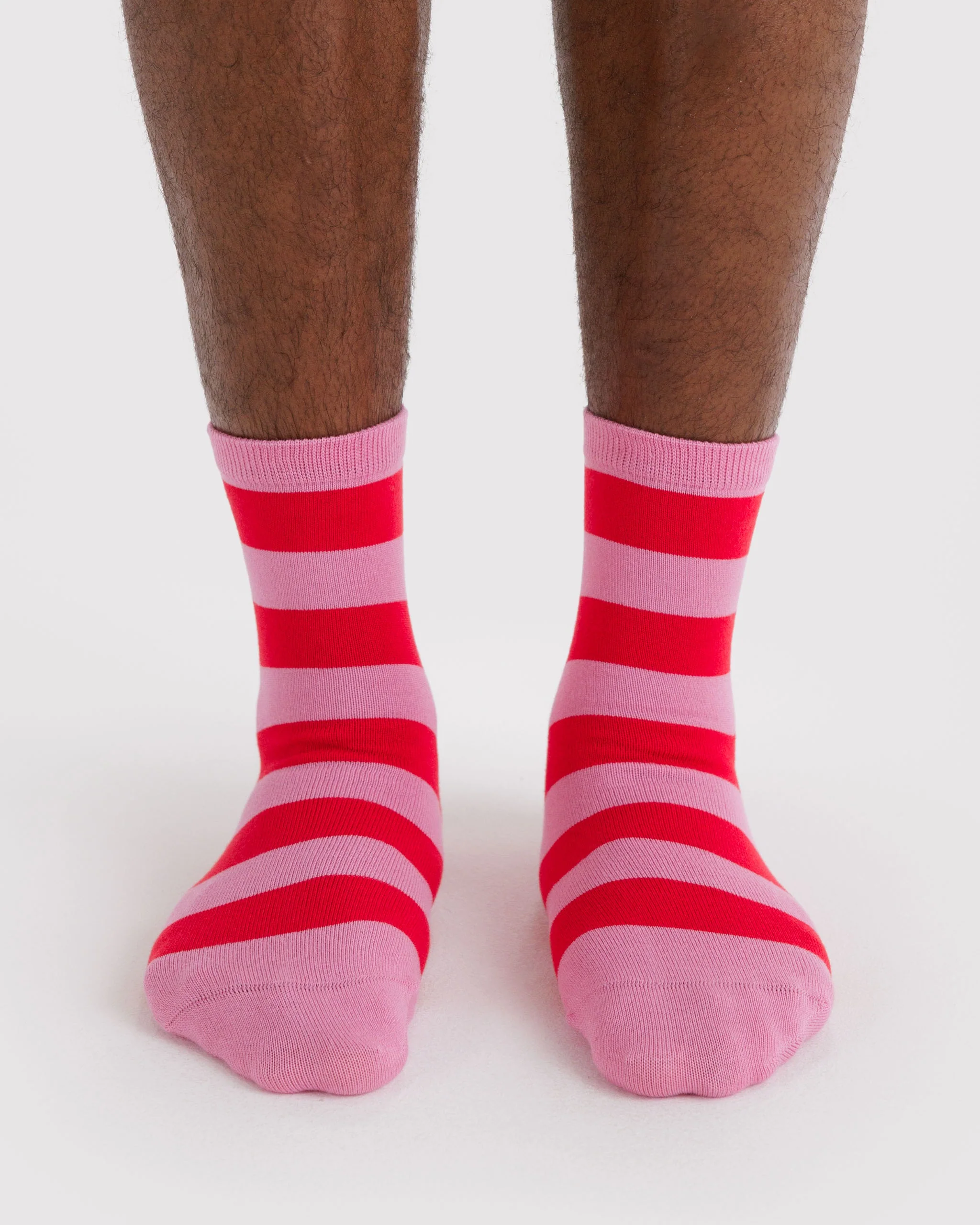 Baggu - Crew Sock - Pink Stripe