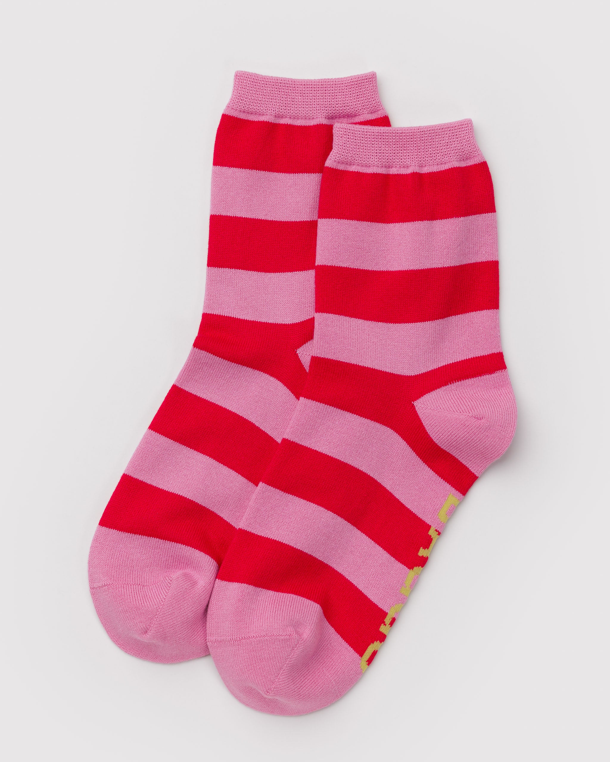 Baggu - Crew Sock - Pink Stripe - Image 2