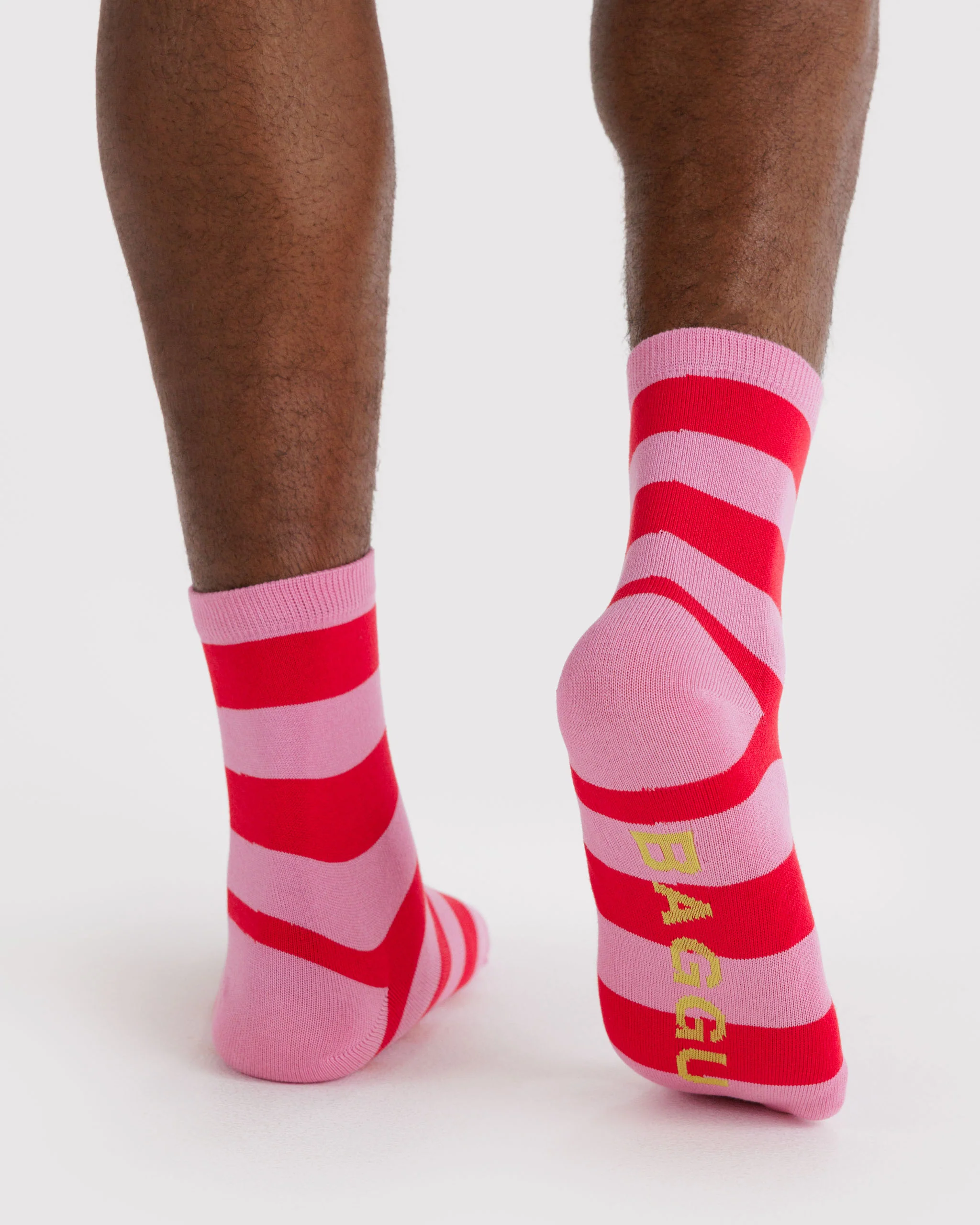 Baggu - Crew Sock - Pink Stripe - Image 3