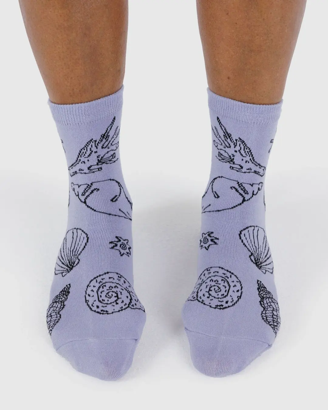 Baggu - Crew Sock - Shells Light Blue - Image 3