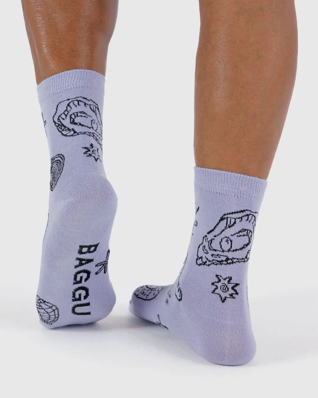 Baggu - Crew Sock - Shells Light Blue - Image 4