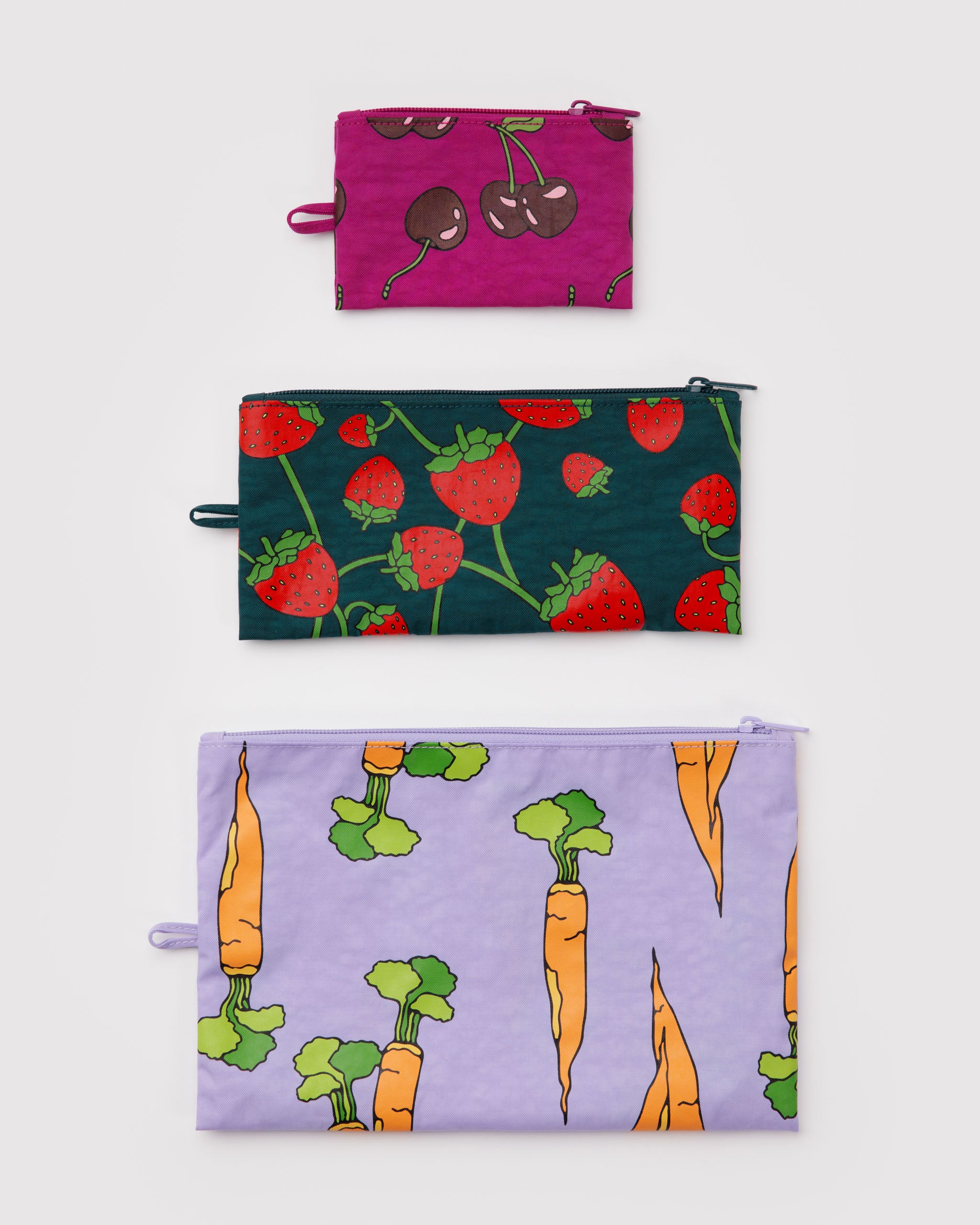 Baggu - Flat Pouch Set - Carrots & Berries - Image 2