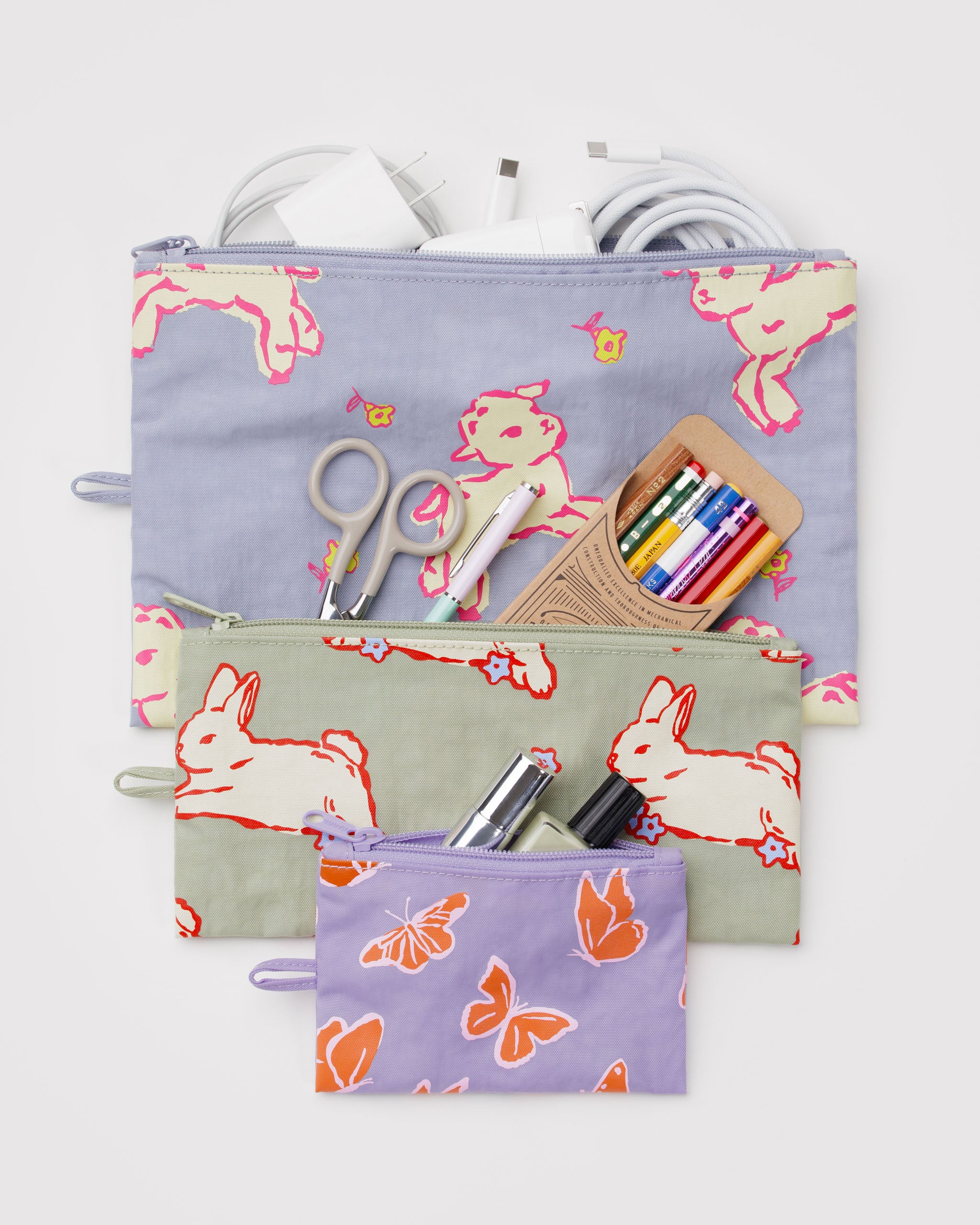 Baggu - Flat Pouch Set - Spring Animals - Image 2