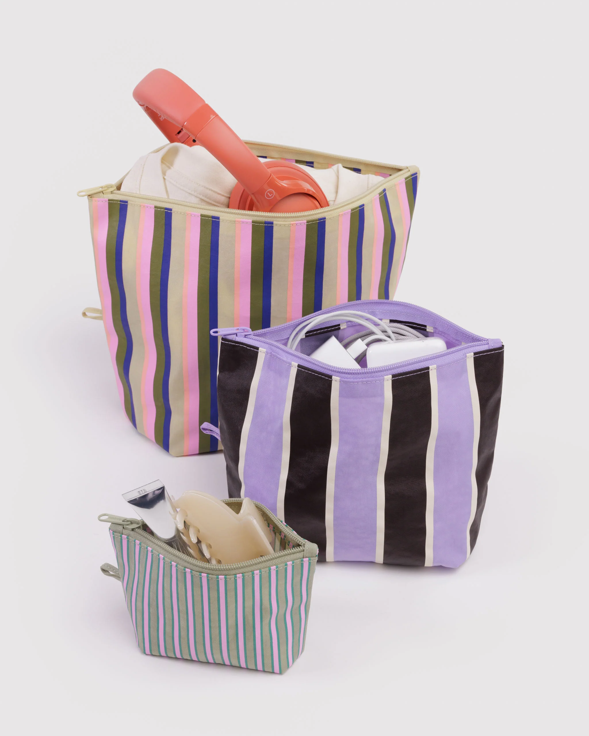 Baggu - Go Pouch Set - Candy Shop Stripes - Image 2