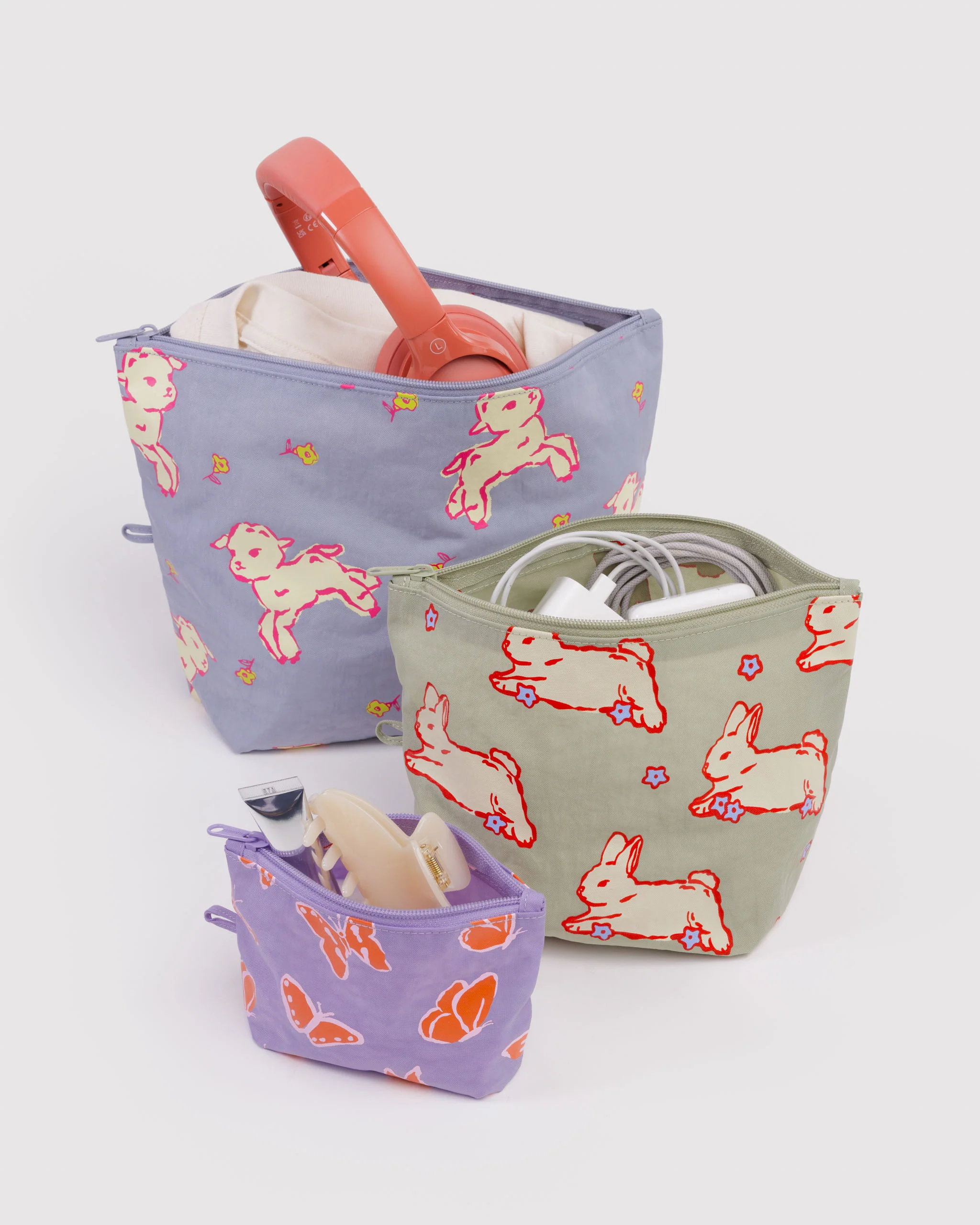 Baggu - Go Pouch Set - Spring Animals - Image 2