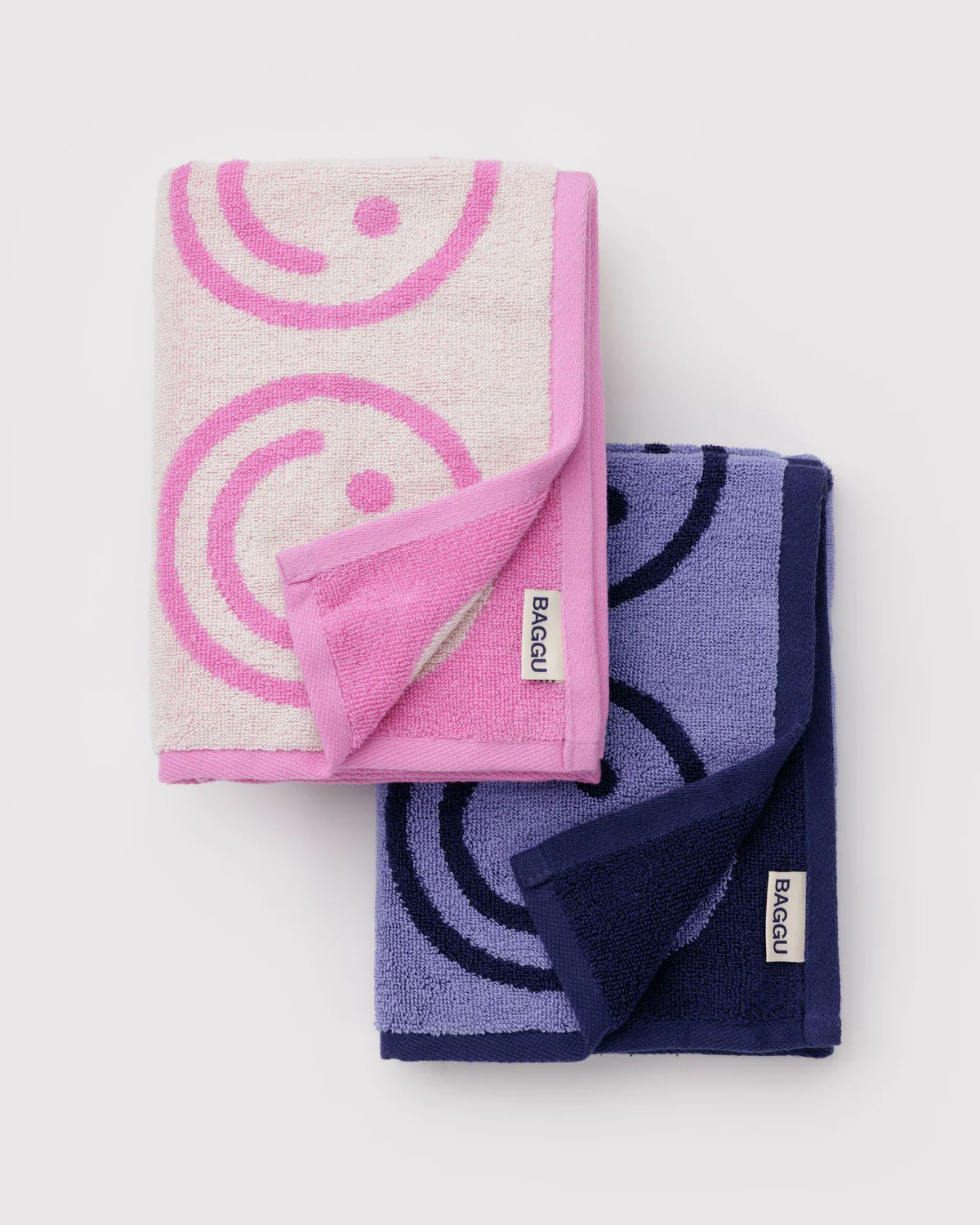 Baggu - Hand Towel Set of 2 - Pink Happy Blue - Image 3