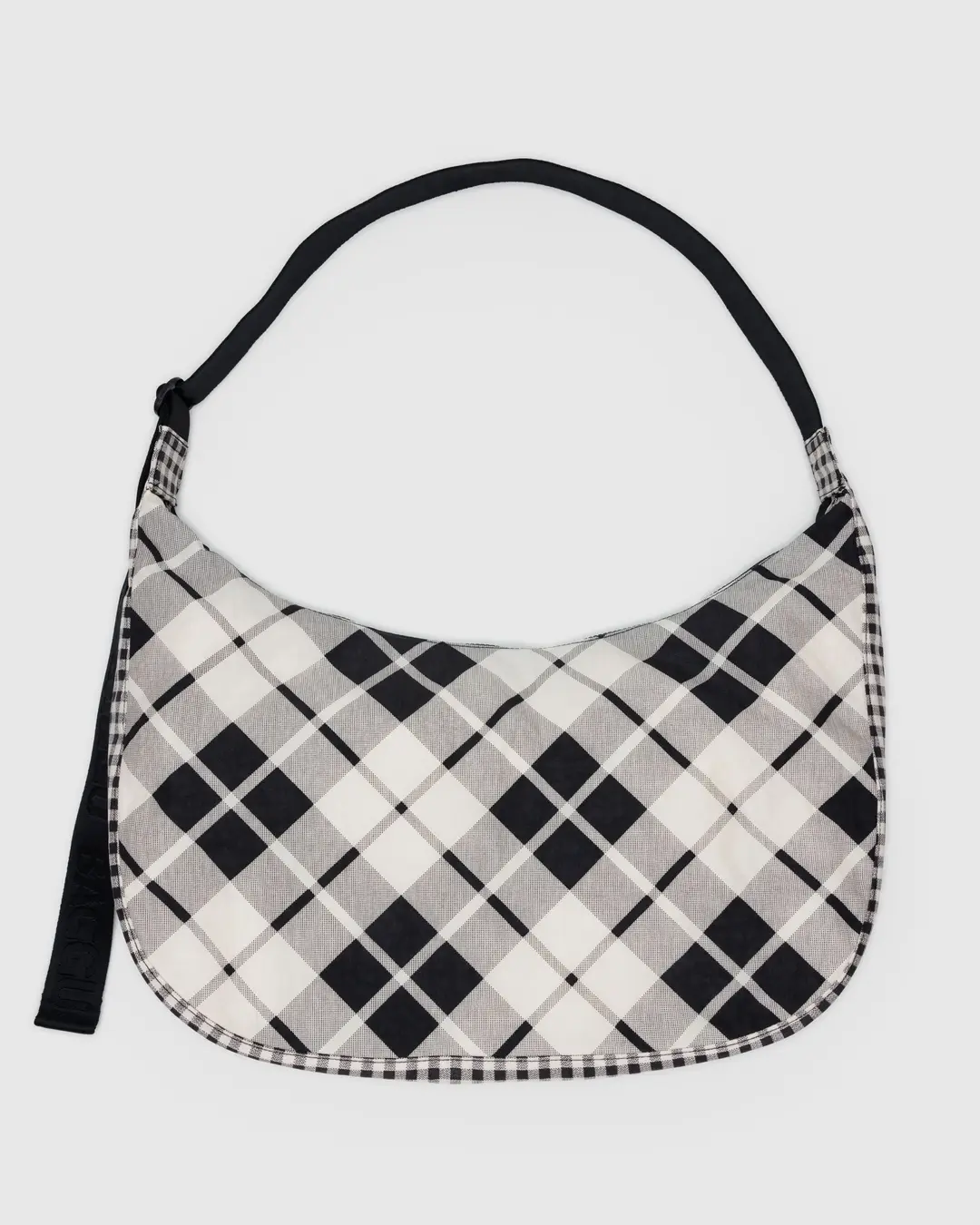 Baggu - Large Nylon Crescent Bag - Mixed Plaid - Image 2