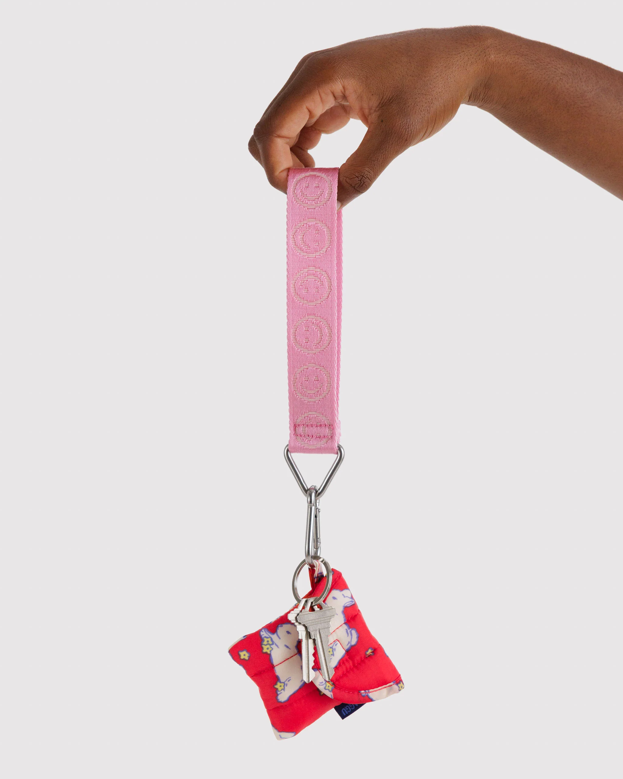 Baggu - Logo Keychain - Pink Happy - Image 3