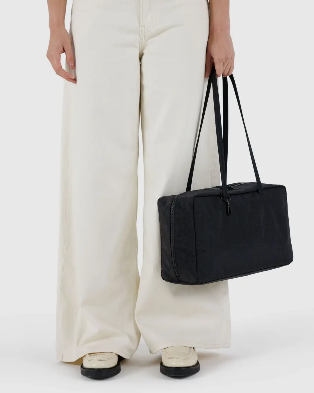 Baggu - Medium Nylon Bowler Bag - Black - Image 4