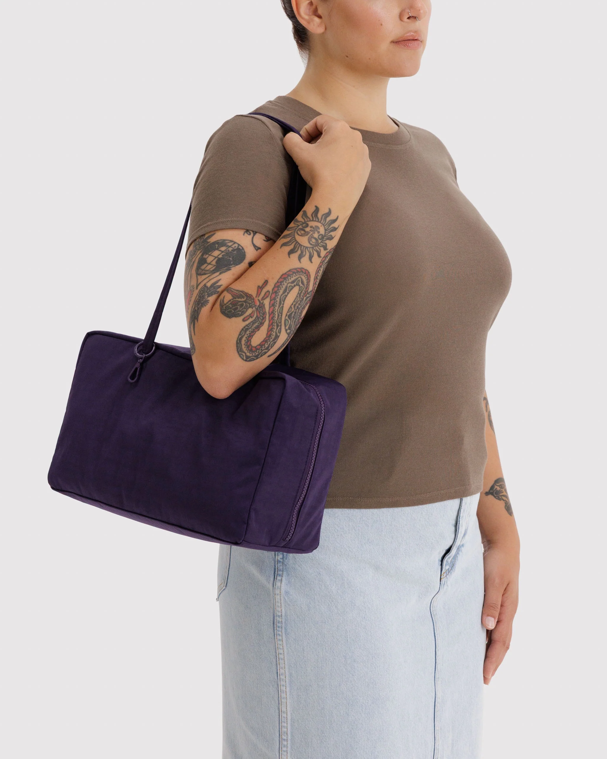 Baggu - Medium Nylon Bowler Bag - Fig