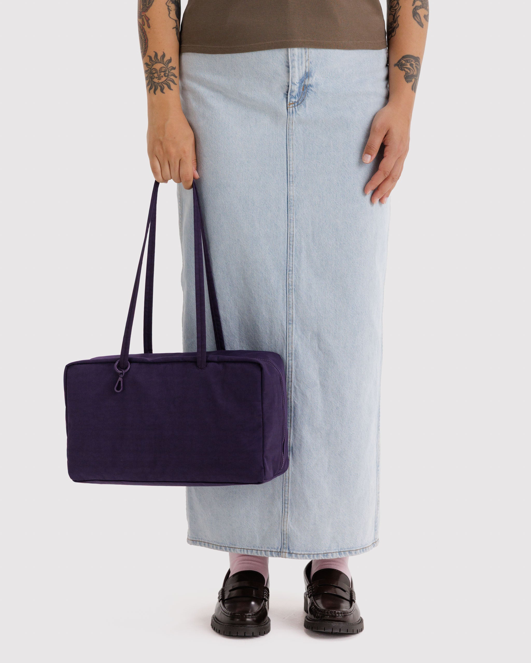 Baggu - Medium Nylon Bowler Bag - Fig - Image 3