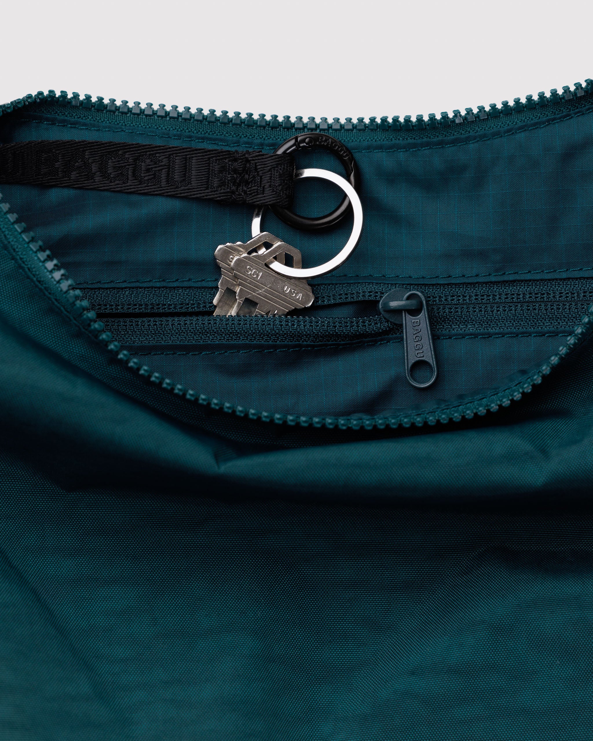 Baggu - Medium Nylon Crescent Bag - Deep Sea - Image 3
