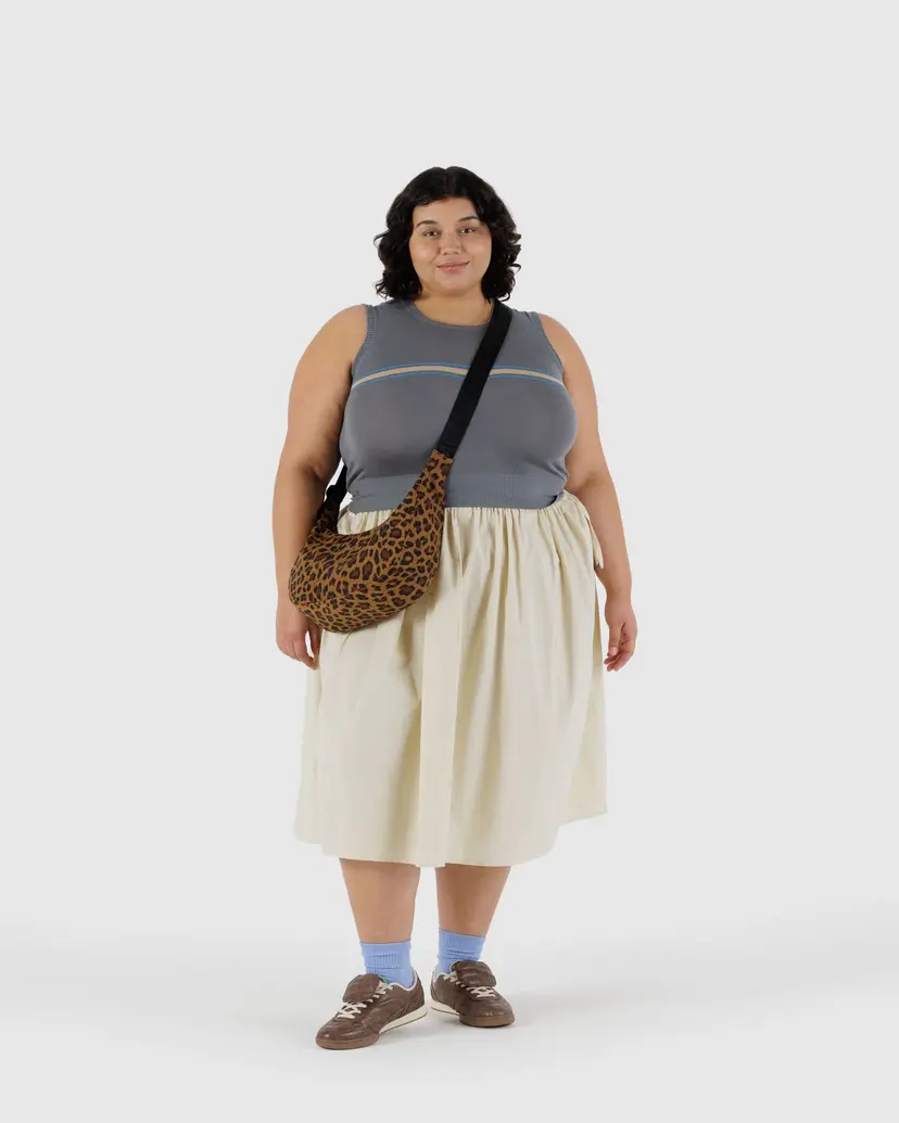 Baggu - Medium Nylon Crescent Bag - Leopard - Image 2