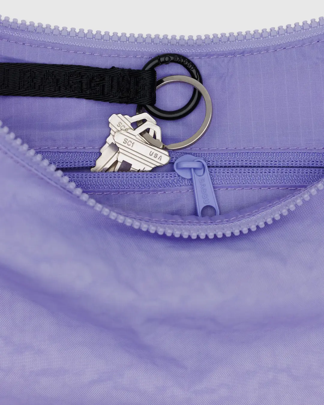 Baggu - Medium Nylon Crescent Bag - Wisteria - Image 3