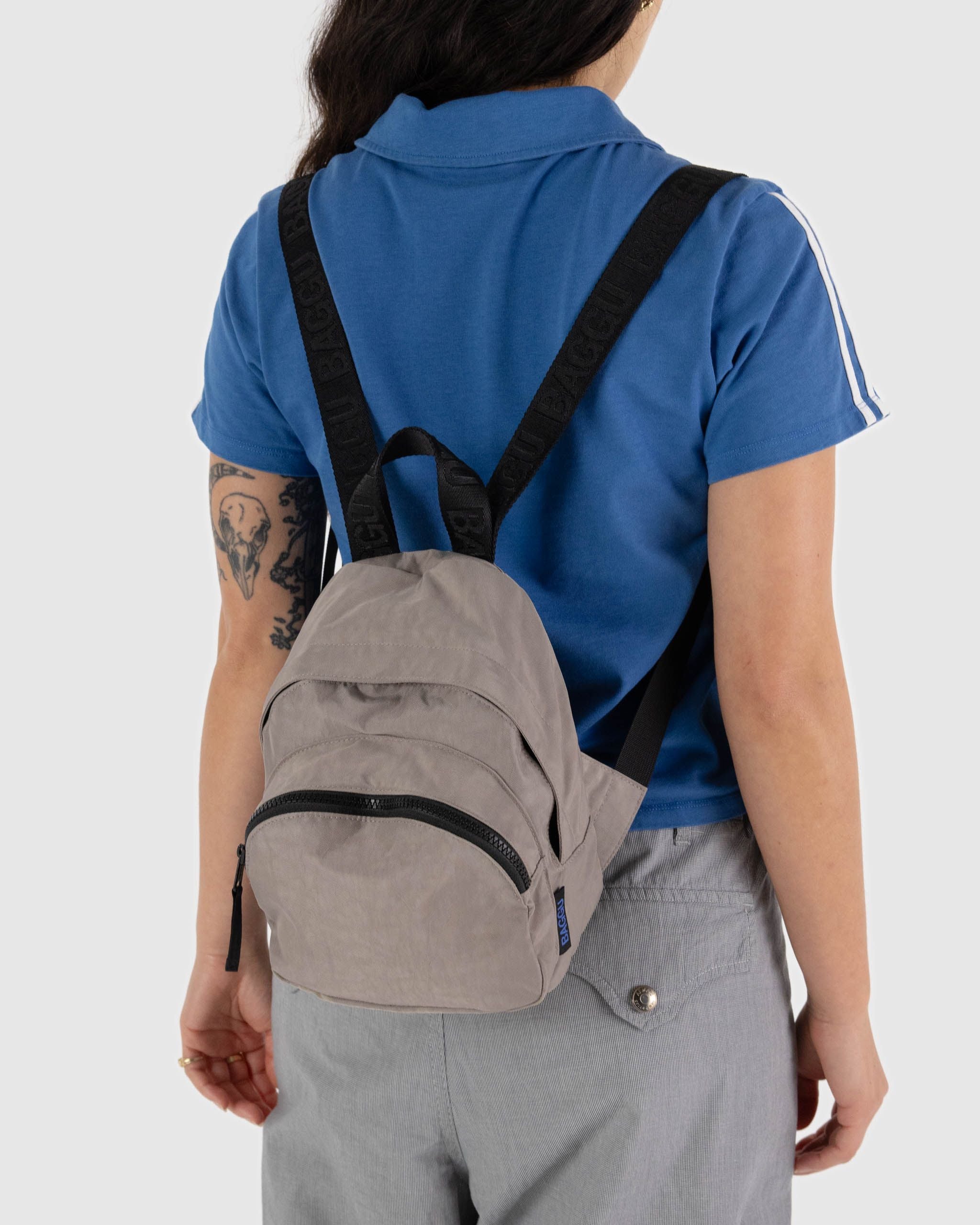 Baggu - Mini Nylon Backpack - Dove - Image 3