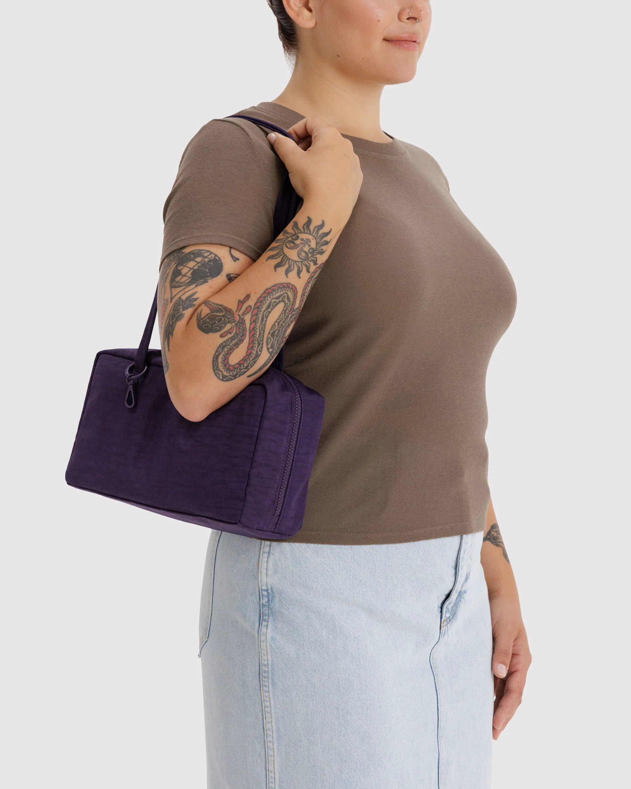 Baggu - Nylon Bowler Bag - Fig - Image 3