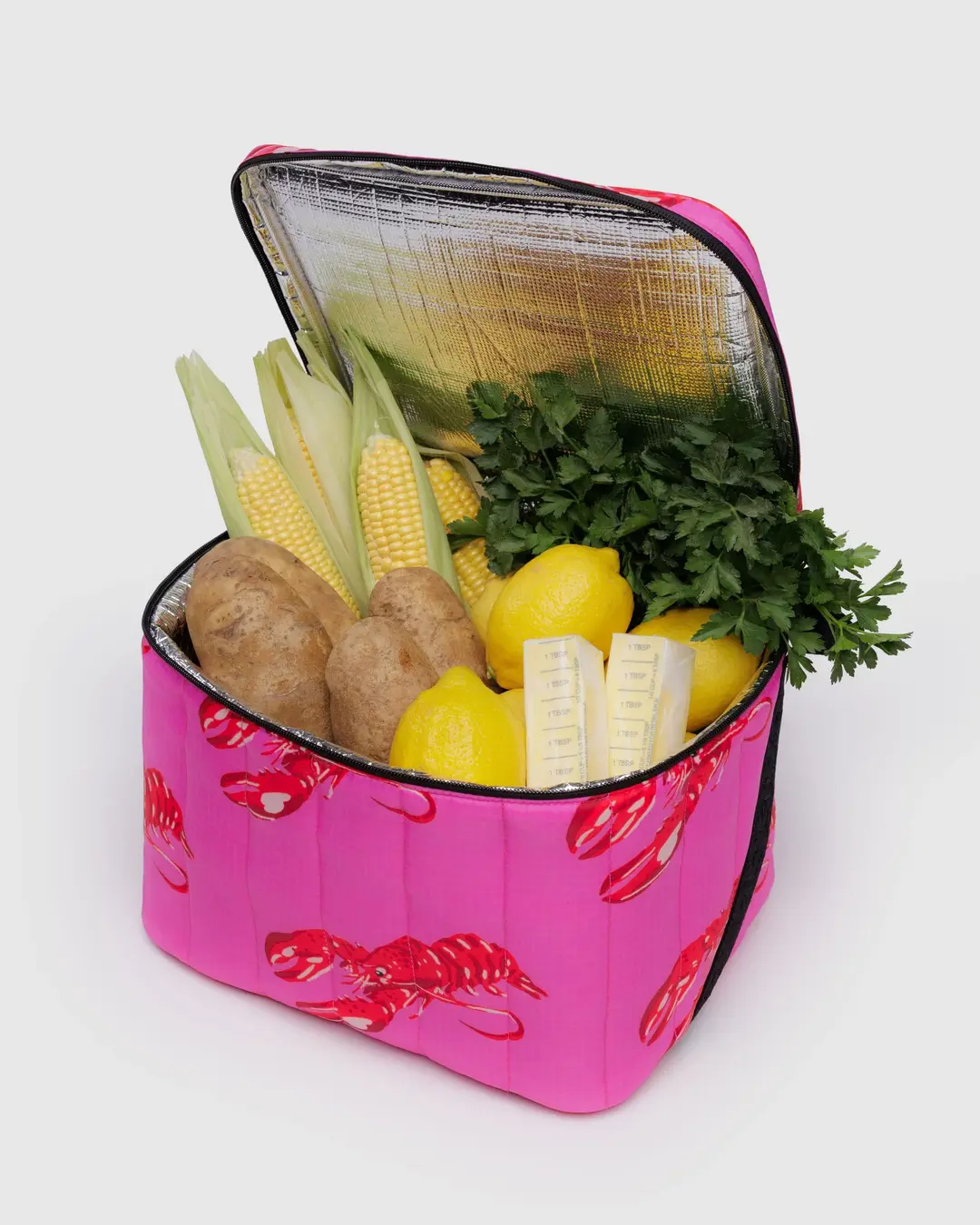 Baggu - Puffy Cooler Bag - Pink Lobster - Image 2
