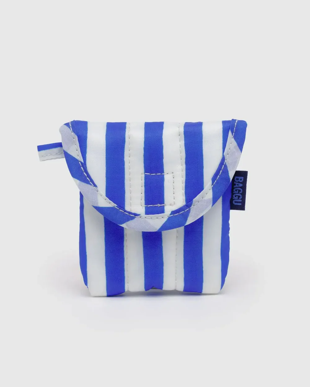 Baggu - Puffy Earbuds Case - Blue Painted Stripe