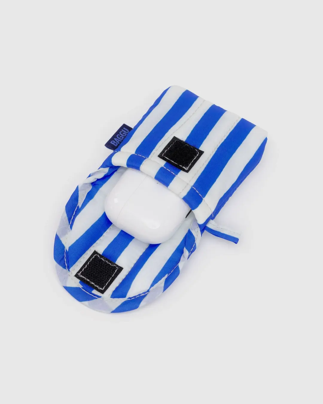 Baggu - Puffy Earbuds Case - Blue Painted Stripe - Image 2