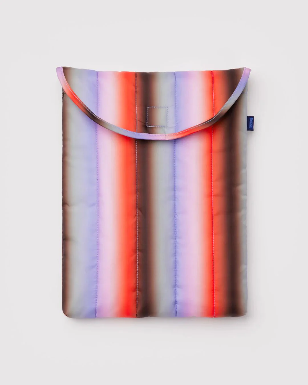 Baggu - Puffy Laptop Sleeve - 13/14 inch - Gradient Stripe Poppy & Lilac