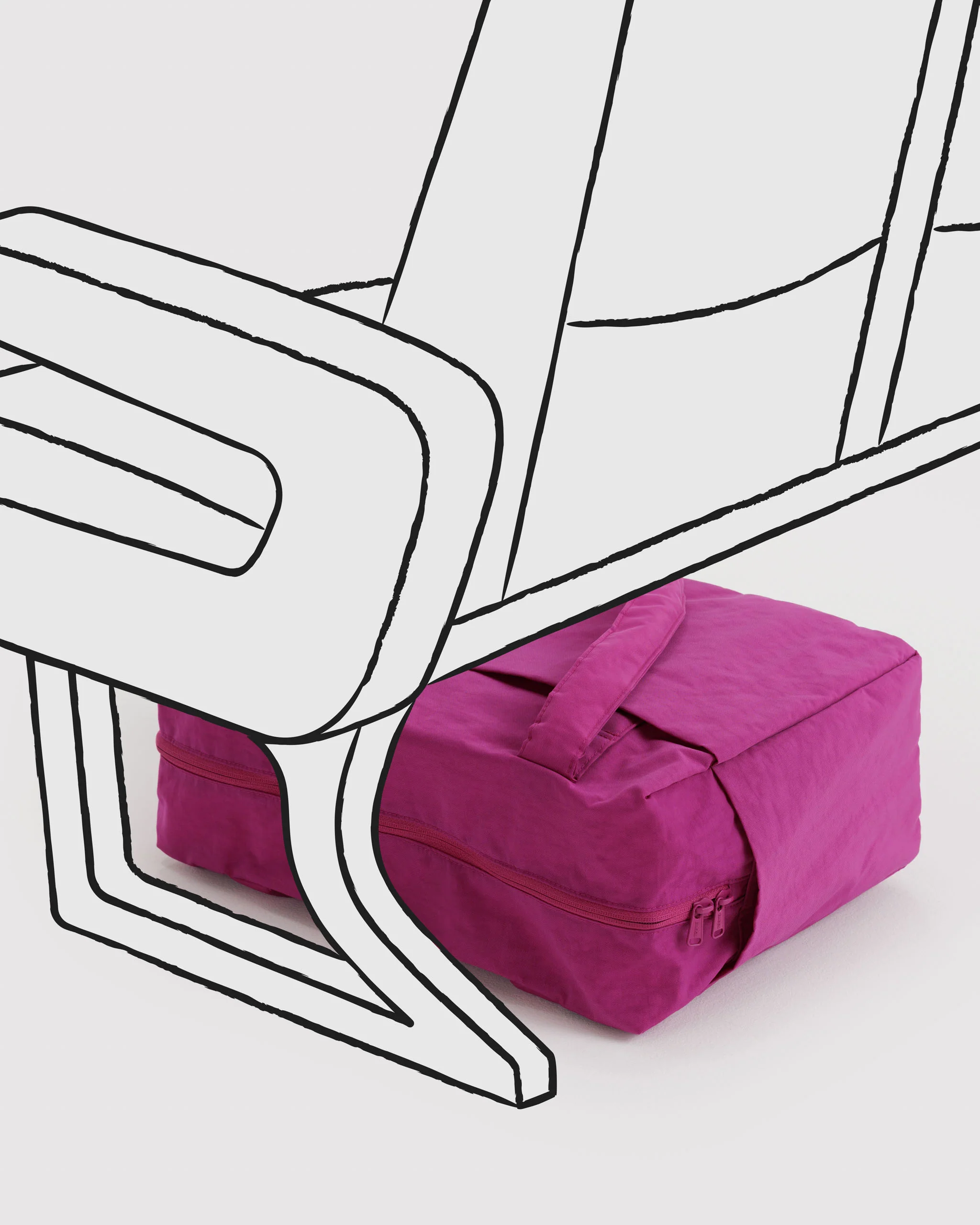 Baggu - Small Cloud Carry On - Deep Fuchsia - Image 5