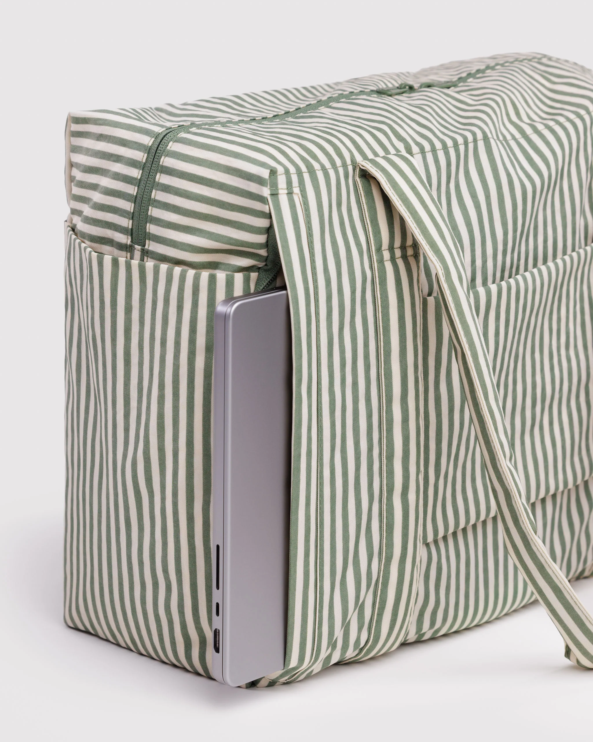 Baggu - Small Cloud Carry On - Sage Stripe - Image 2