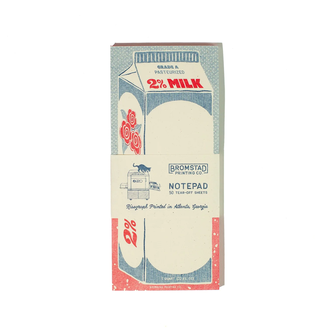 Bromstad Printing Co. - Risograph Notepad - 2% Milk - Image 3