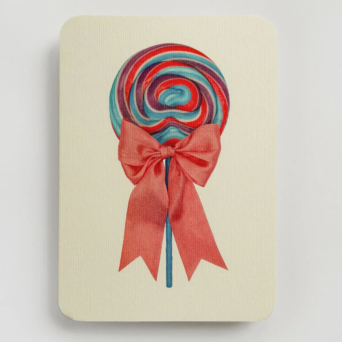 Canonbury Press - Berry Swirl Ribboned Lollies Greeting Card