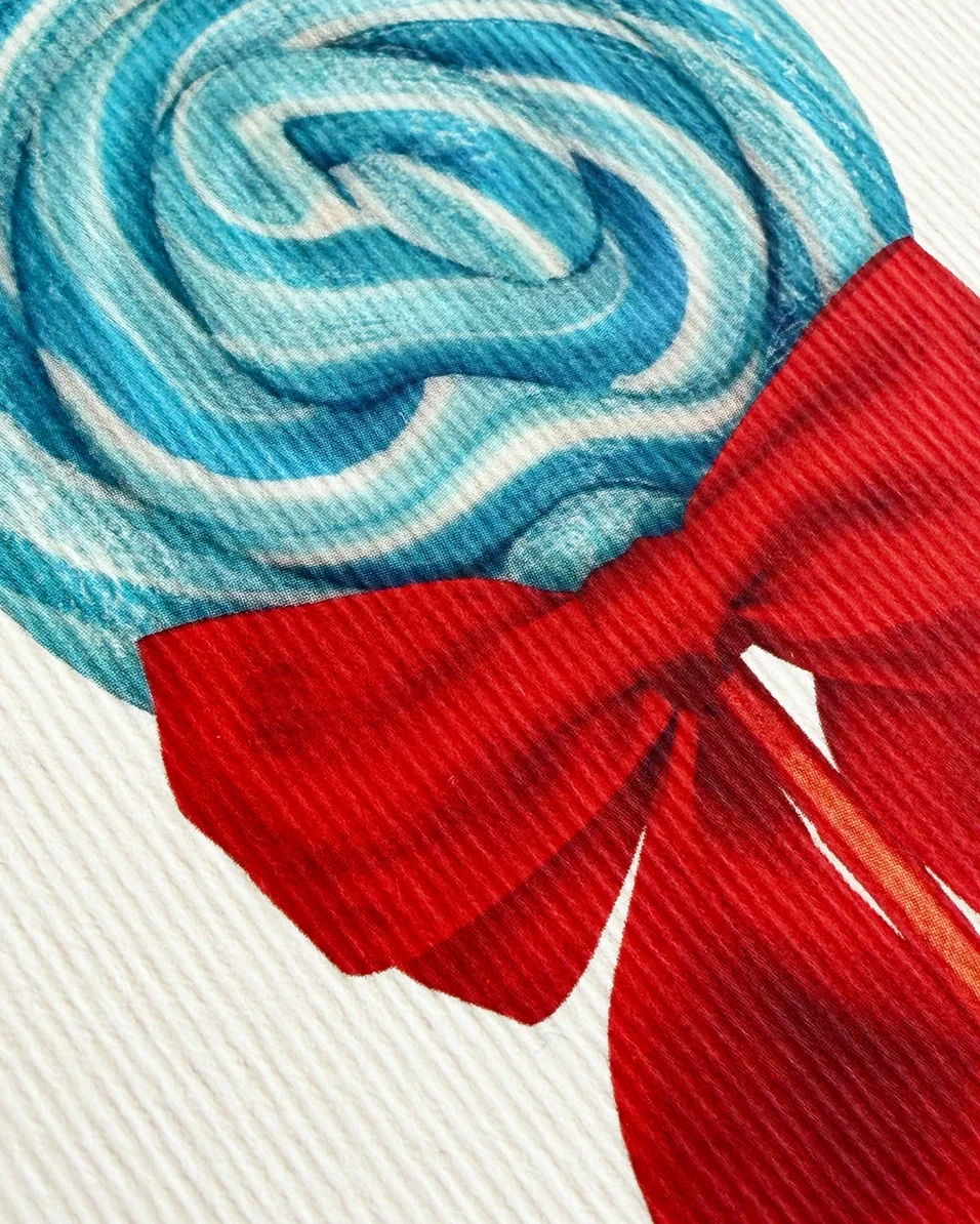 Canonbury Press - Bubblegum Swirl Ribboned Lollies Greeting Card - Image 2