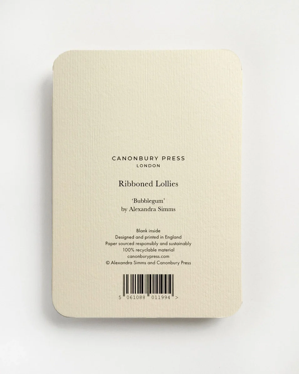 Canonbury Press - Bubblegum Swirl Ribboned Lollies Greeting Card - Image 4