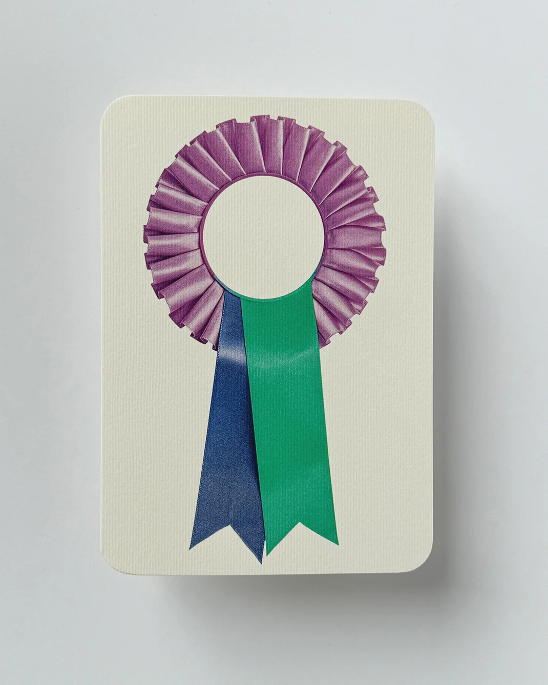 Canonbury Press - Lavender & Teal Rosette Greeting Card