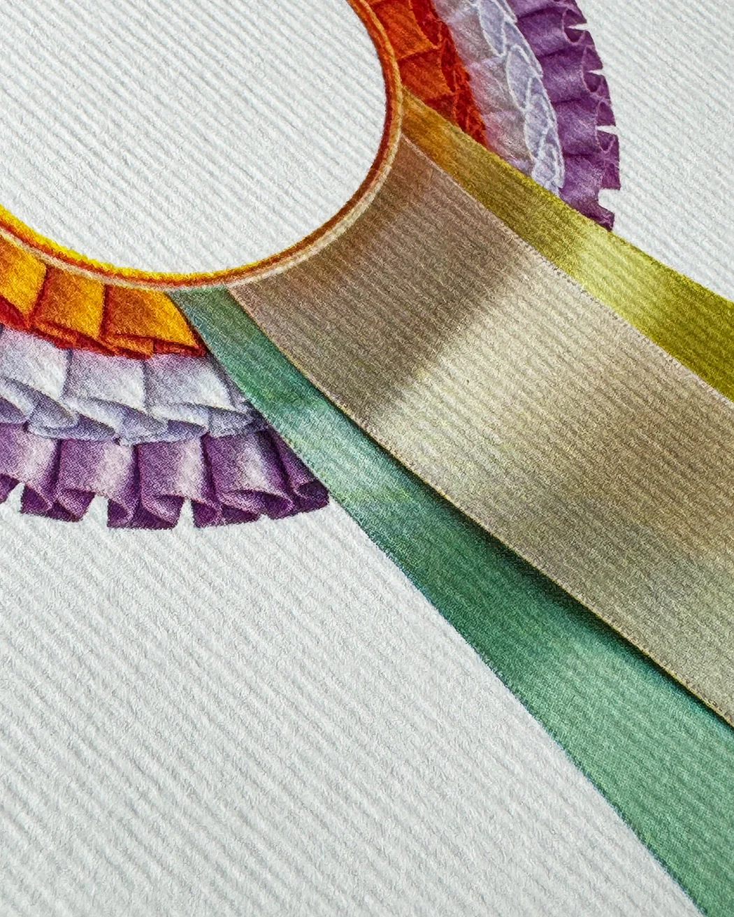 Canonbury Press - Pastel & Orange Rosette Greeting Card - Image 4