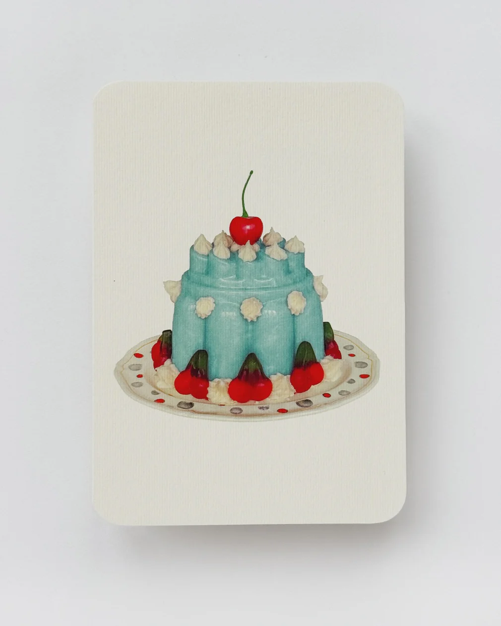 Canonbury Press - Violet Petal Cream Blancmange Greeting Card