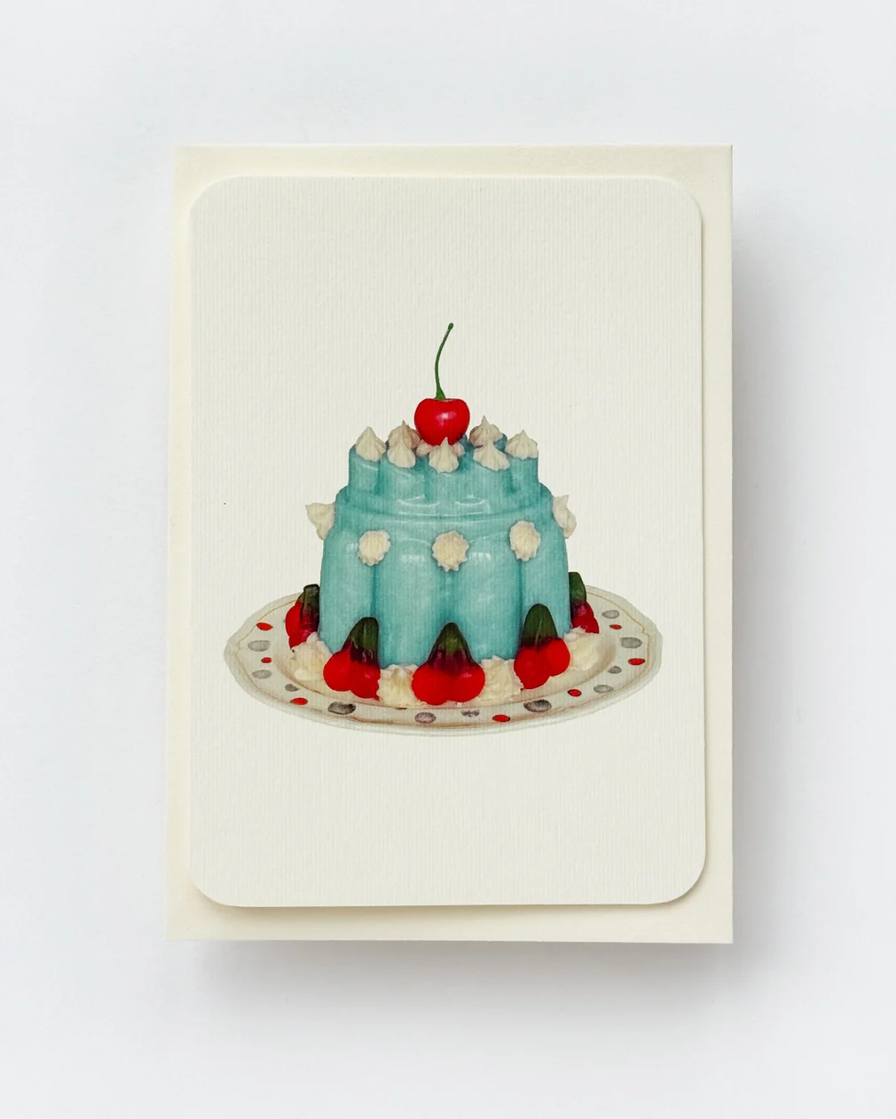 Canonbury Press - Violet Petal Cream Blancmange Greeting Card - Image 2