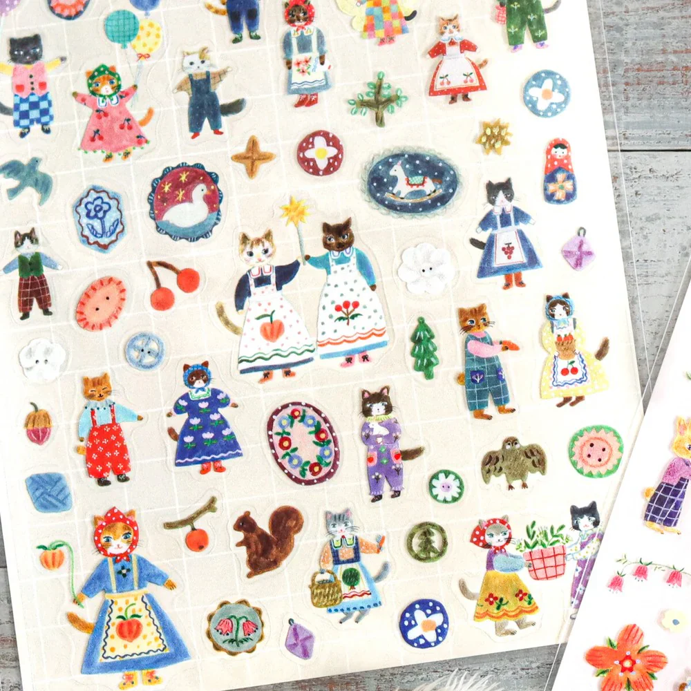 Cats and Buttons Stickers - Aiko Fukawa - Image 3
