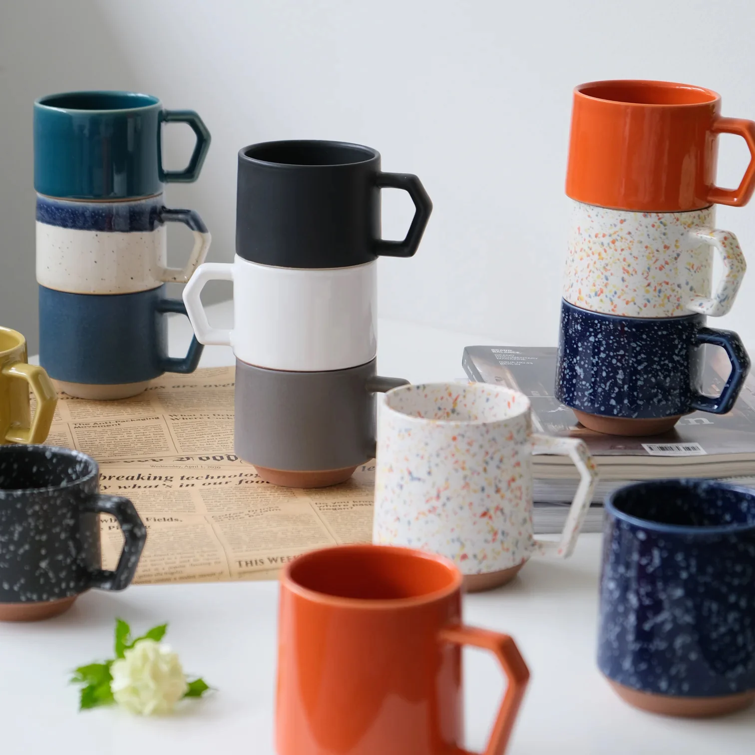 Chips Japan Stackable Mug - Matte Grey - Image 3