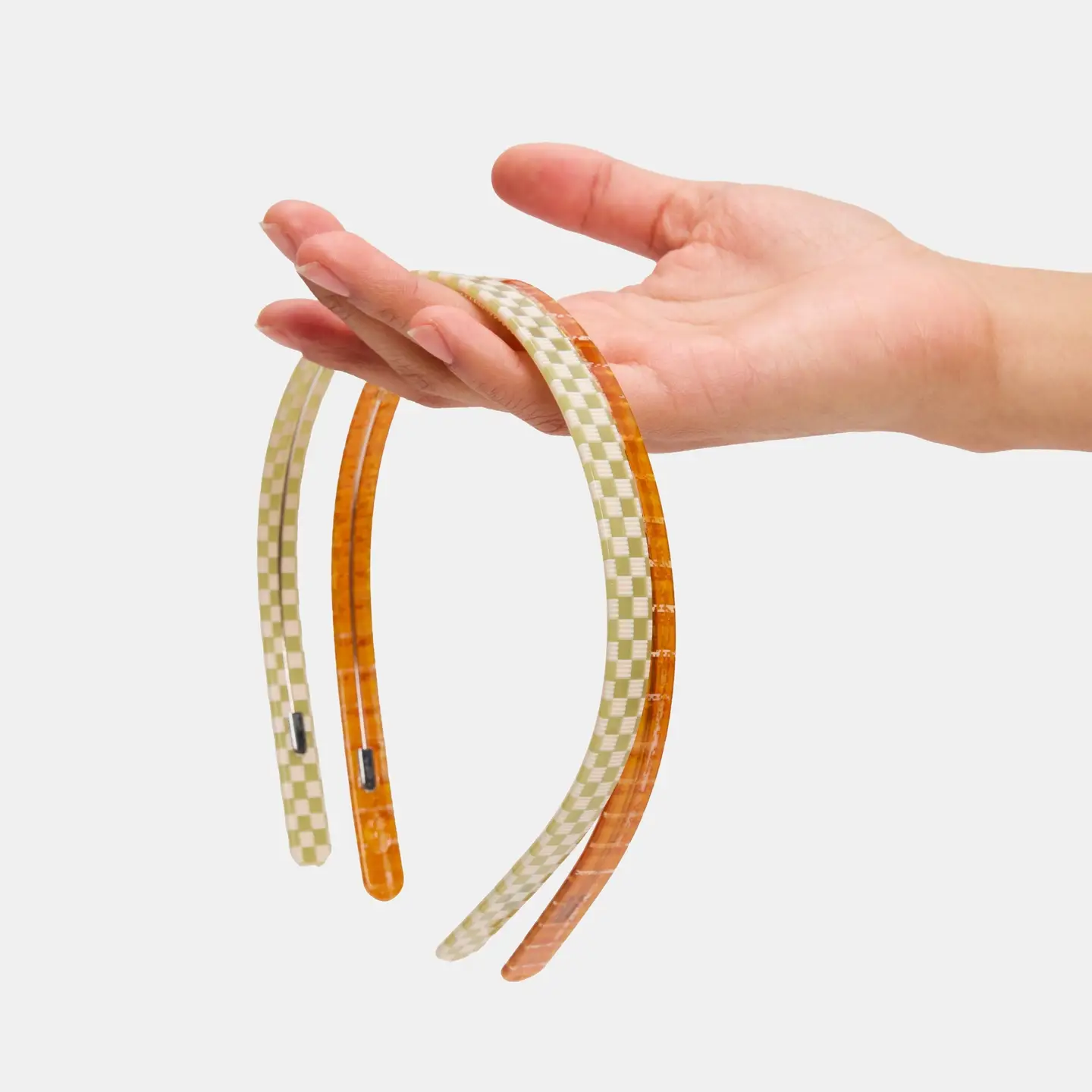 Chunks - Classic Headband in Caramel Plaid - Image 2