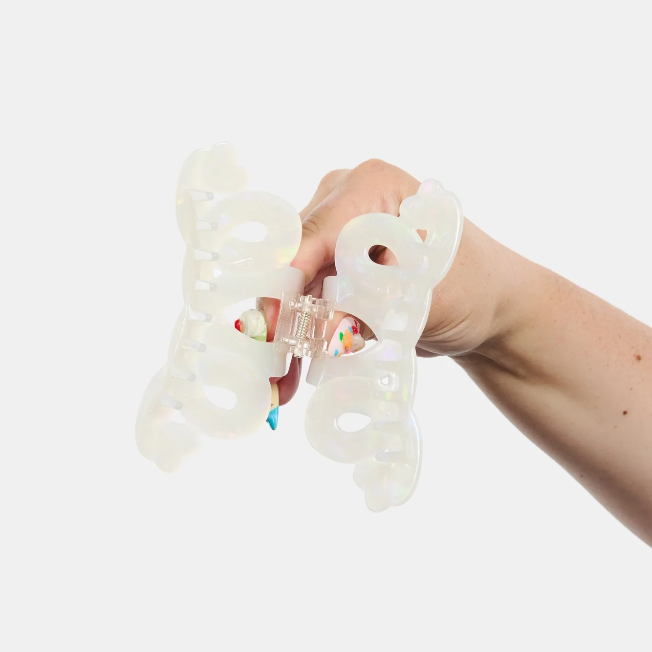 Chunks - Large Heart Loop Claw in Opal - Image 4