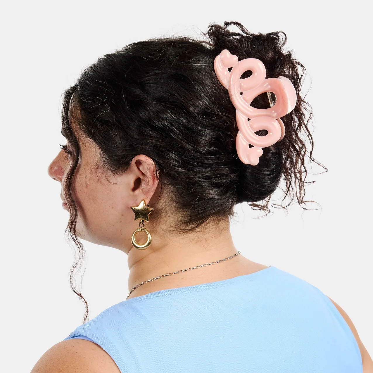 Chunks - Large Heart Loop Claw in Pink - Image 2